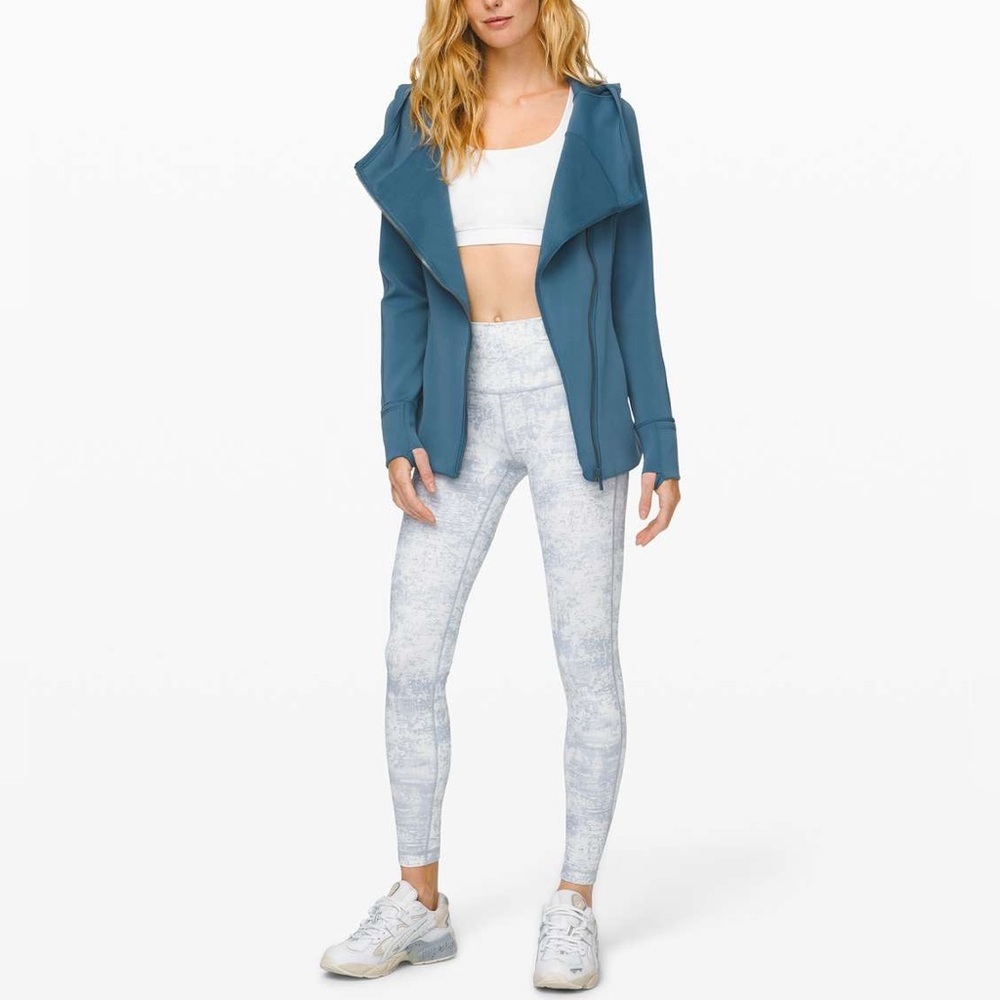 EUC Lululemon Every Journey Hoodie Spacer In Petrol Blue - Size 8 - Picture 2 of 12